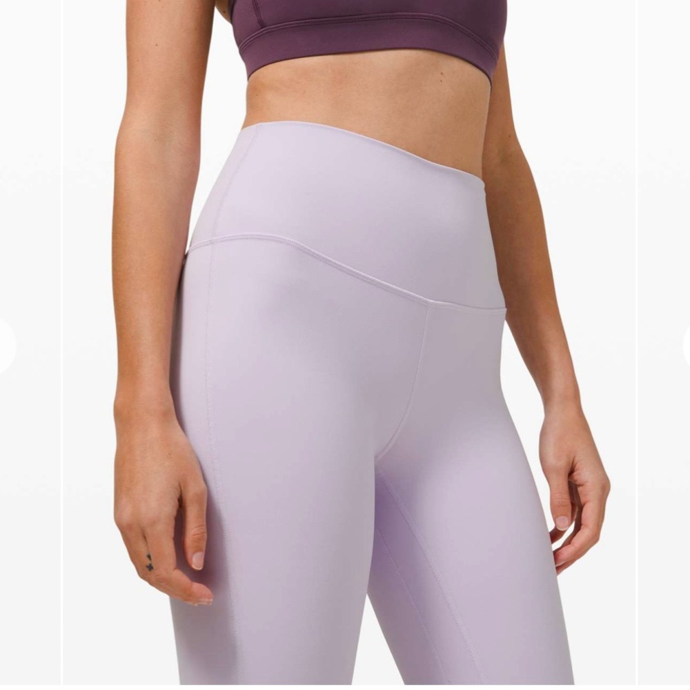 Lululemon Align buttery-soft Nulu™ Crop *21" Lavender Dew Size 4 - Picture 2 of 12